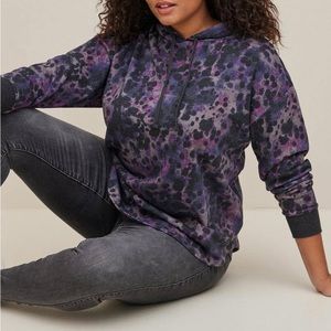 NWT Torrid Relax Fit Cozy Fleece Drop Shoulder Hoodie size 0/L